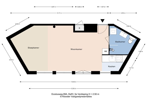 Plattegrond - Ecodusweg 89A, 2614 WS Delft - 3e Verdieping.jpg